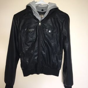 Ci Sono By Cavalini Black Leather Jacket